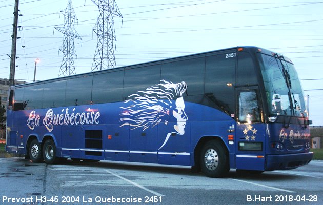 BUS/AUTOBUS: Prevost H3-45 2004 Quebecoise