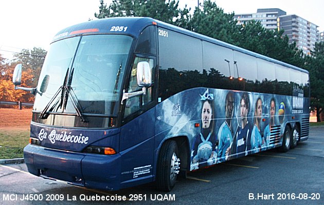 BUS/AUTOBUS: MCI J4500 2009 La Quebecoise