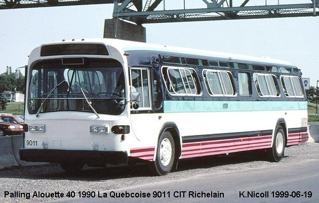 BUS/AUTOBUS: Palling Alouette 40 1990 Quebecoise