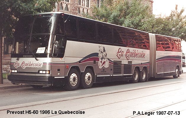 BUS/AUTOBUS: Prevost H5-60 1986 Quebecoise