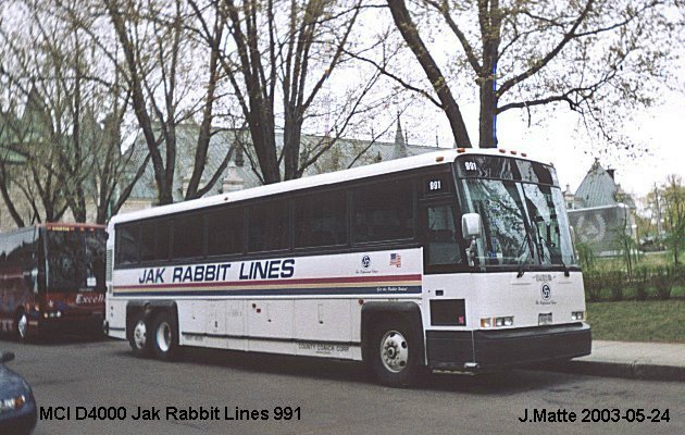 BUS/AUTOBUS: MCI D4000 1999 Jak Rabbit