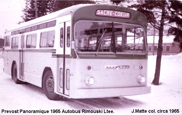 BUS/AUTOBUS: Prevost Panoramique 1965 Rimouski