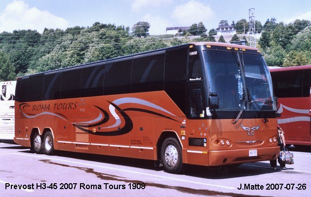BUS/AUTOBUS: Prevost H3-45 2007 Roma Tours