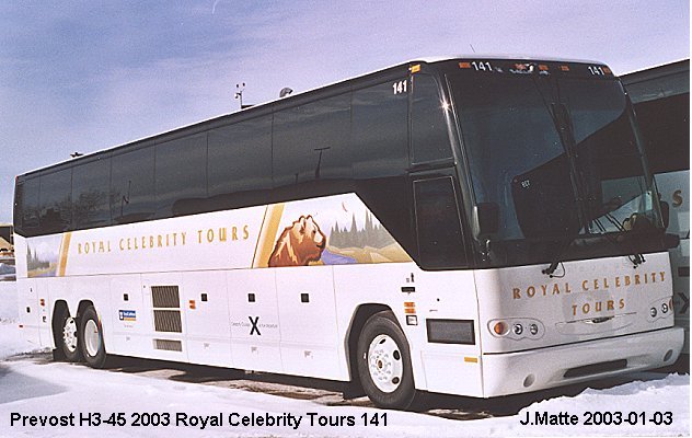 BUS/AUTOBUS: Prevost H3-45 2003 Royal Celebrity Tours