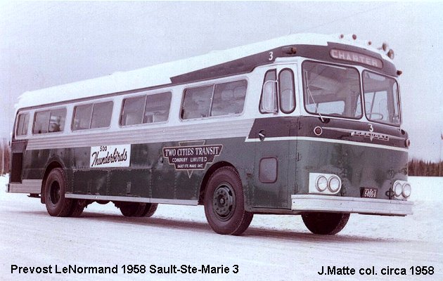 BUS/AUTOBUS: Prevost Le Normand 1958 Sault Ste-Marie