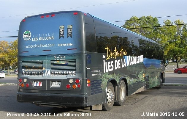 BUS/AUTOBUS: Prevost X3-45 2010 Des Sillons
