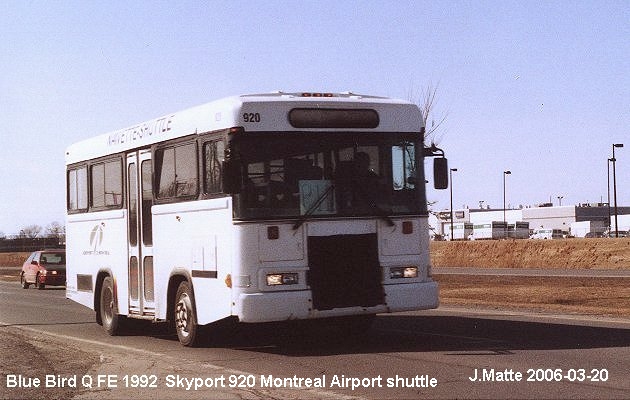 BUS/AUTOBUS: Blue Bird Q type 1992 skyport