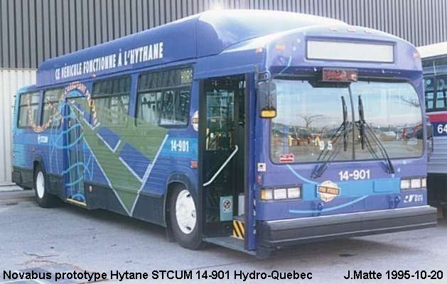 BUS/AUTOBUS: Novabus Classic (Hythane) 1994 STCUM/Hydro Quebec