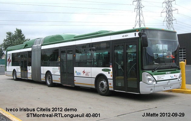 BUS/AUTOBUS: Iveco Irisbus Citelis 2012 STMontreal