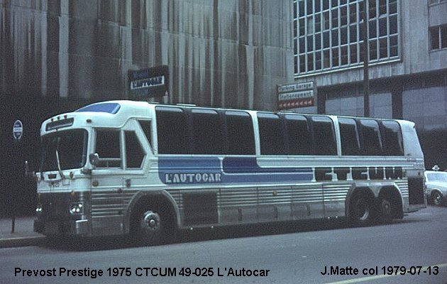 BUS/AUTOBUS: Prevost Prestige 1975 CTCUM