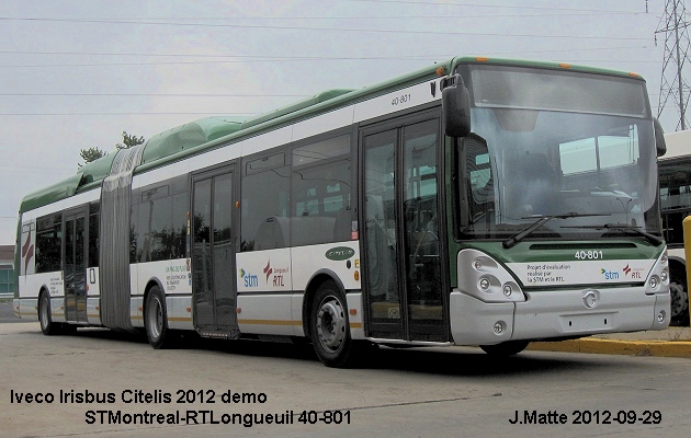 BUS/AUTOBUS: Iveco Irisbus Citelis 2012 RTLongueuil