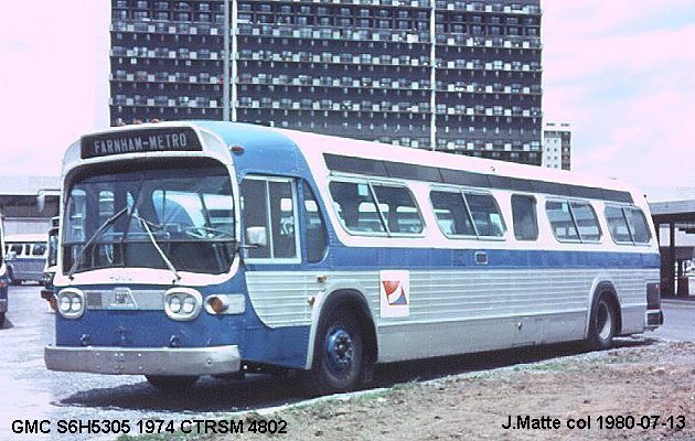 BUS/AUTOBUS: GMC S6H5305 1974 CTRSM