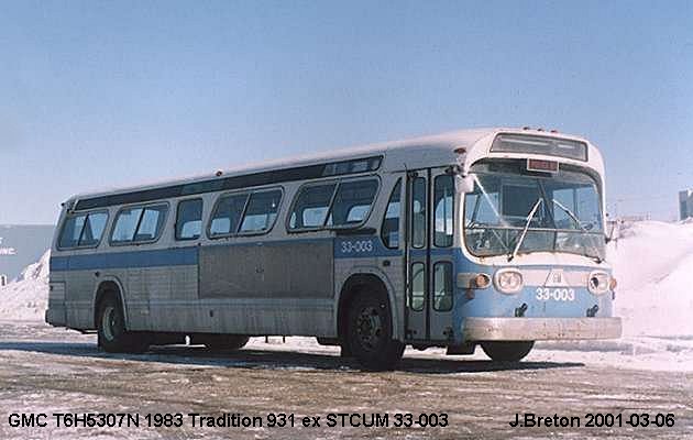 BUS/AUTOBUS: GMC T6H5307N New Look 1983 Tradition
