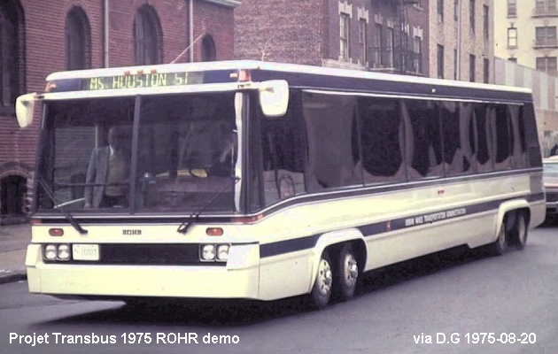 BUS/AUTOBUS: ROHR Transbus 1975 Projet Transbus