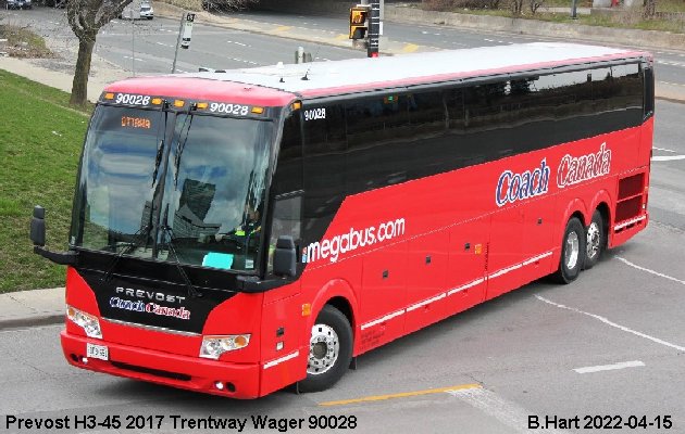 BUS/AUTOBUS: Prevost H3-45 2017 Trentway Wagar