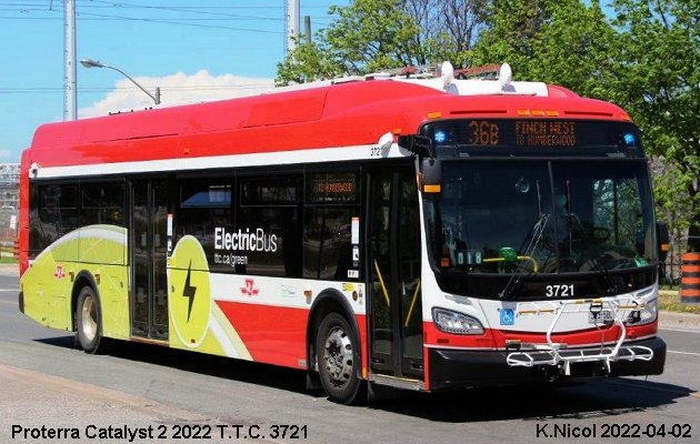 BUS/AUTOBUS: Proterra Catalyst 2 2020 Toronto Transit Commission