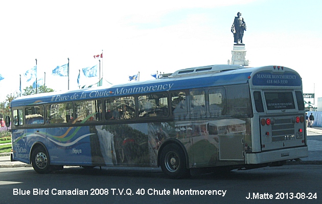 BUS/AUTOBUS: Blue Bird Canadiana 2008 T.V.Q.
