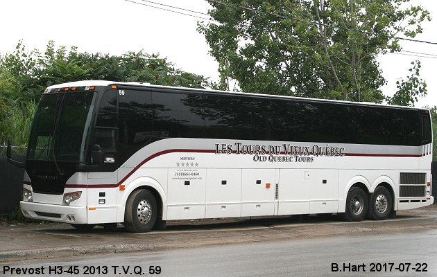 BUS/AUTOBUS: Prevost H3-45 2013 T.V.Q.