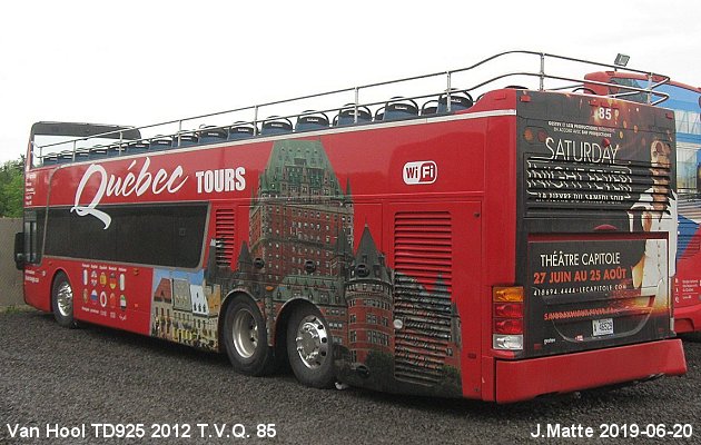BUS/AUTOBUS: Van Hool TD925 2012 T.V.Q.