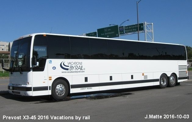 BUS/AUTOBUS: Prevost X3-45 2016 Vacation by rail