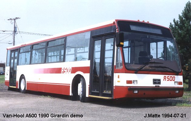 BUS/AUTOBUS: Van Hool A500 1990 Van-Hool/Girardin