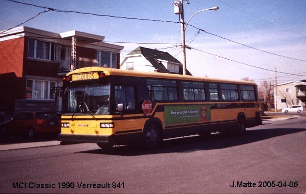 BUS/AUTOBUS: MCI Classic 1990 Verreault