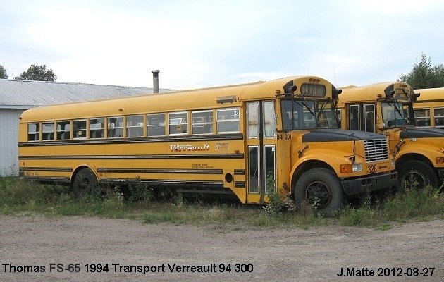 BUS/AUTOBUS: Thomas FS-65 1994 Verreault transport