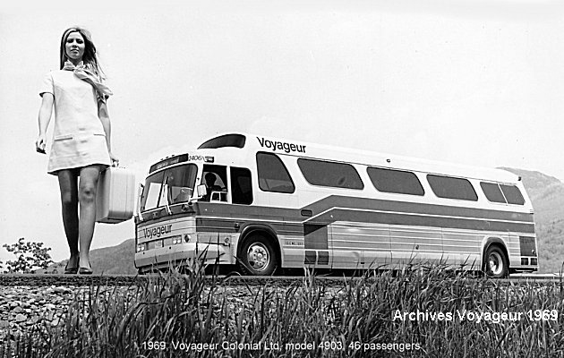 BUS/AUTOBUS: GMC PD4903 1969 Voyageur Colonial
