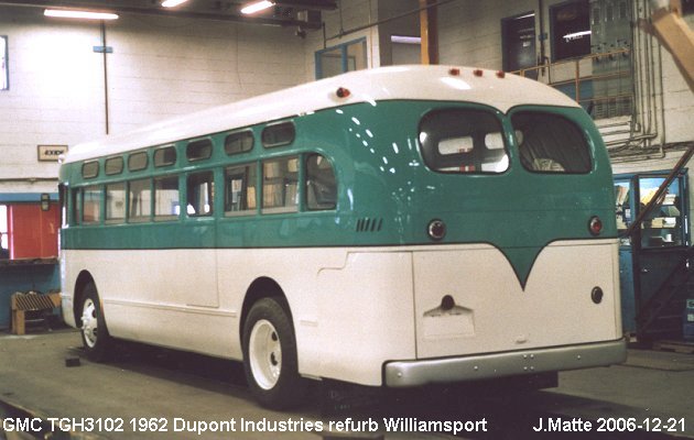 BUS/AUTOBUS: GMC TGH 3102 1962 Williamsport