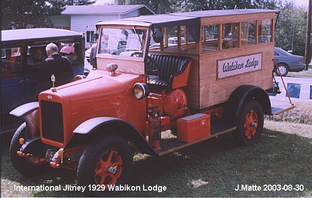 BUS/AUTOBUS: International Jitney 1929 Wabikon