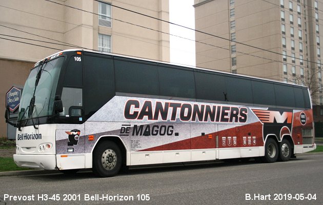 BUS/AUTOBUS: Prevost H3-45 2001 Bell-Horizon