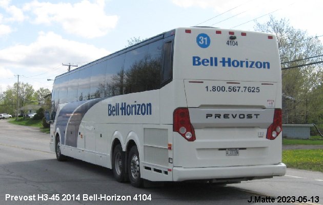 BUS/AUTOBUS: Prevost H3-45 2014 Bell-Horizon