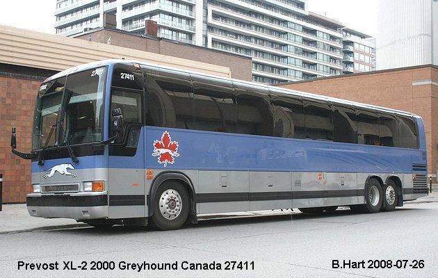 BUS/AUTOBUS: Prevost XL-2 2000 Greyhound Canada