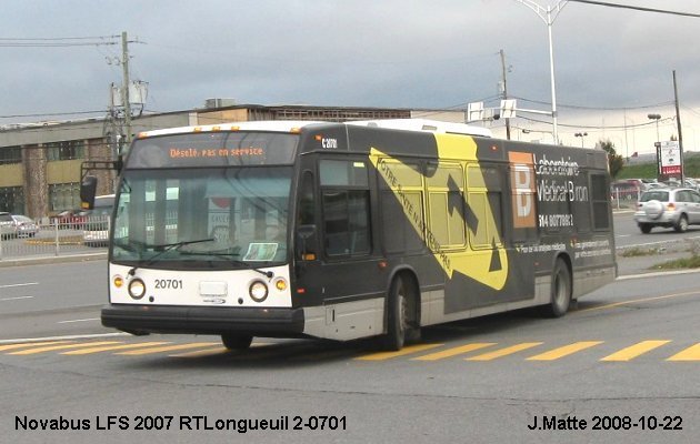 BUS/AUTOBUS: Novabus LFS 2007 RTLongeuil