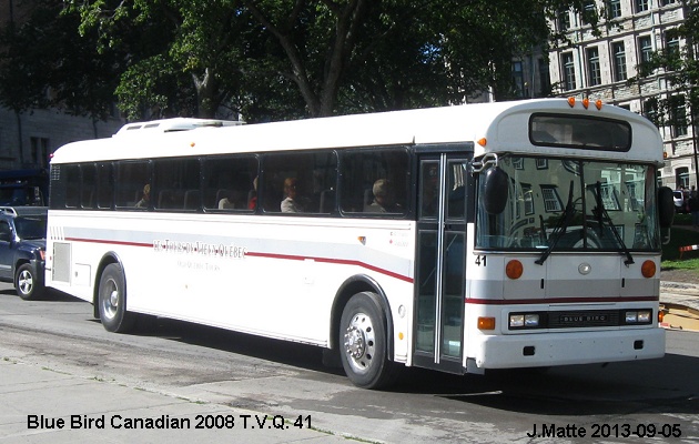 BUS/AUTOBUS: Blue Bird Canadianna 2008 T.V.Q.